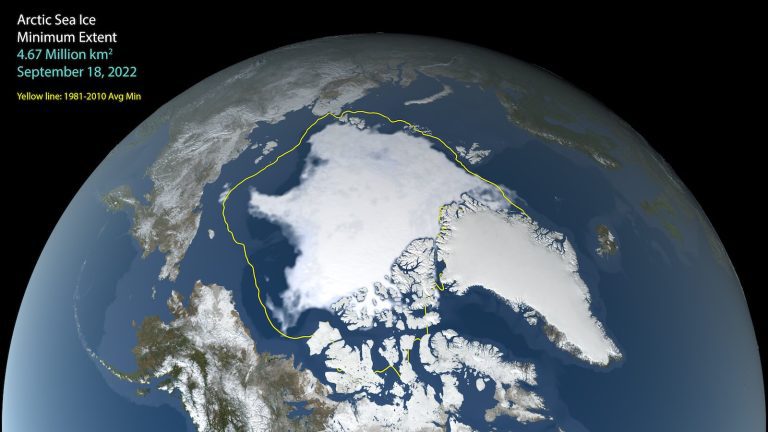 2022 Arctic summer sea ice tied for 10th-lowest on record