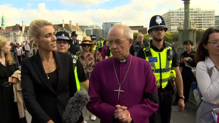 Archbishop of Canterbury describes 'huge privilege' of saying goodbye to the Queen