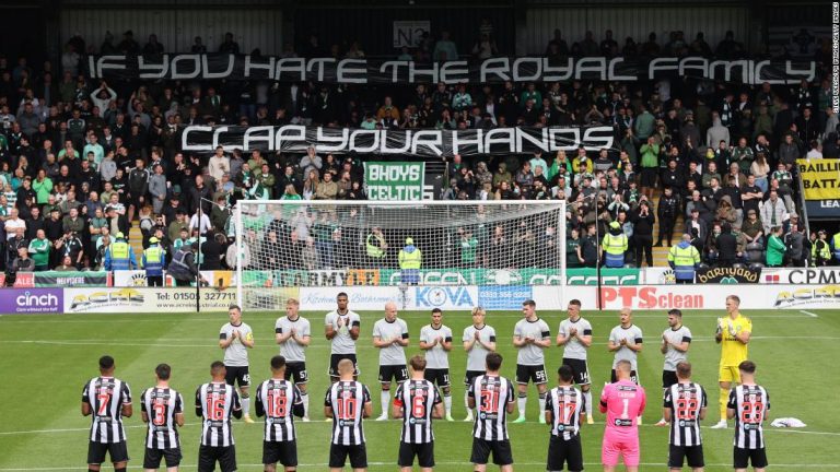 Celtic fans disrupt minute’s applause for Queen Elizabeth II with anti-Royal chanting and banner