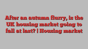 After an autumn flurry, is the UK housing market going to fall at last? | Housing market