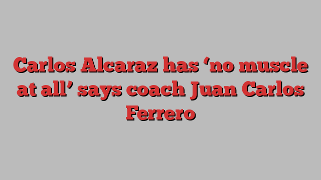 Carlos Alcaraz has ‘no muscle at all’ says coach Juan Carlos Ferrero