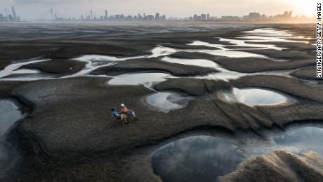 Parts of the Yangtze River have dried up from the extreme heat.