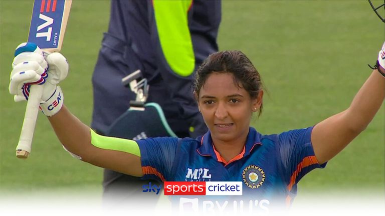 Check out all the boundaries in Harmanpreet Kaur's sensational innings of 143 not out for India against England.