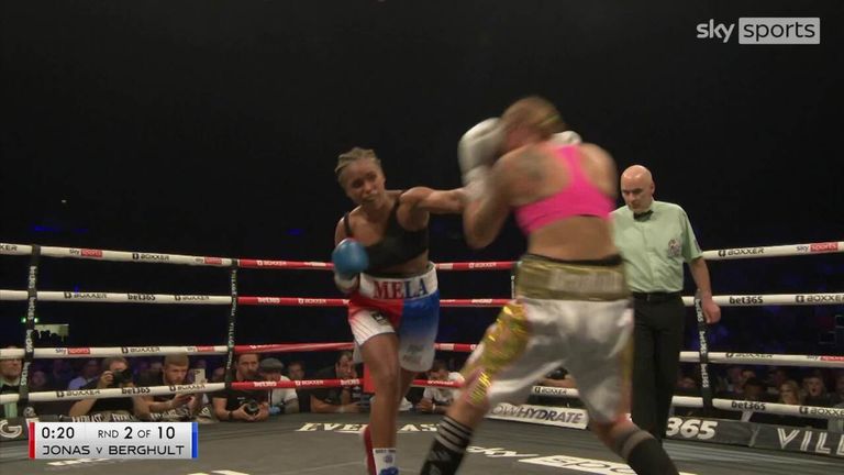 Natasha Jonas becomes unified champion after unanimous decision win over Patricia Berghult | Video | Watch TV Show