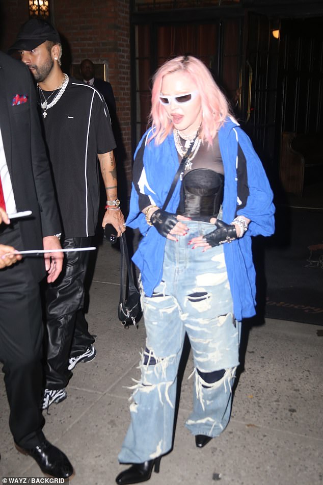 Madonna rocks a stylish look while leaving an after-party at The Bowery Hotel in New York City