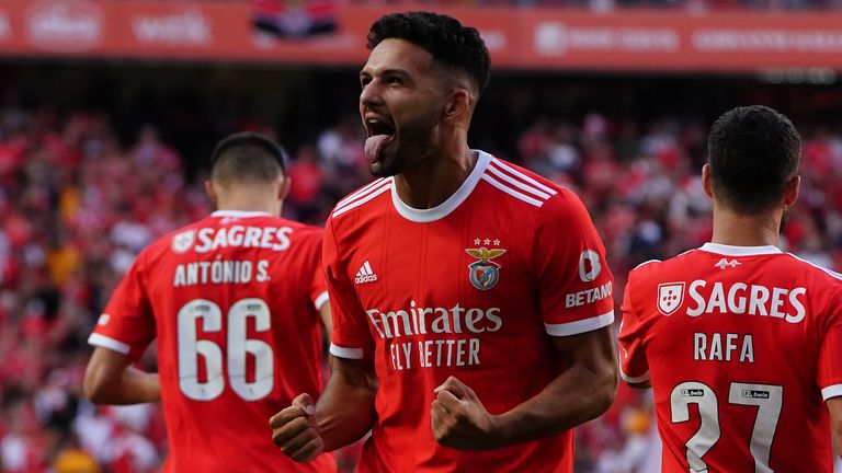 Benfica striker Goncalo Ramos