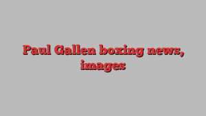 Paul Gallen boxing news, images