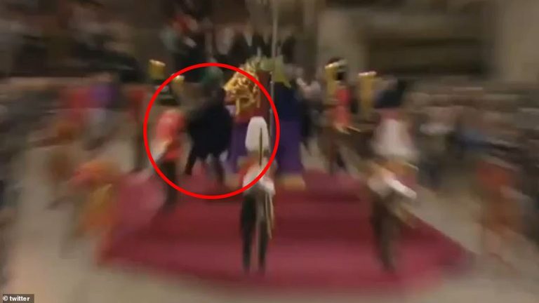 Police arrest man at Westminster Hall after he attempted to rush the Queen’s coffin