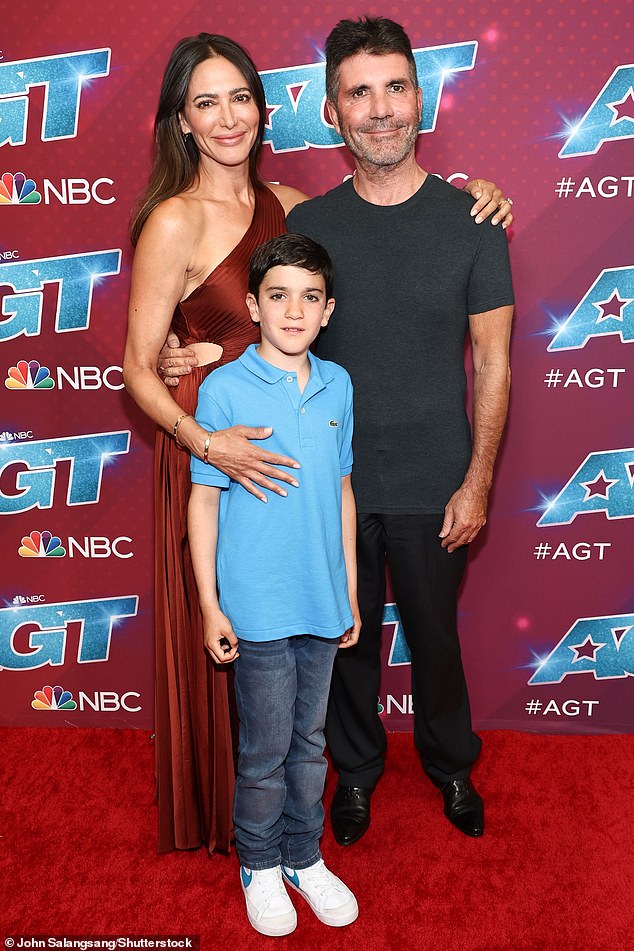 Simon Cowell is joined by Lauren Silverman and son Eric for America’s Got Talent final