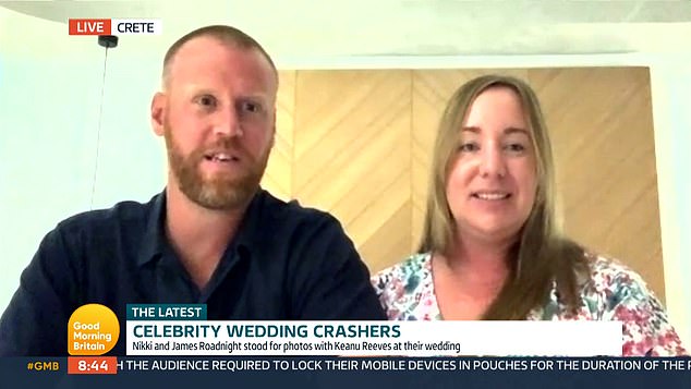 The couple whose wedding was crashed by Keanu Reeves say they ‘keep being recognised’