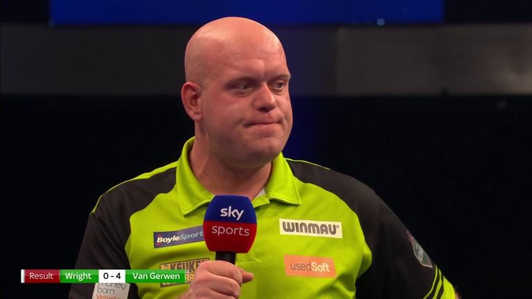 Michael van Gerwen on Wright thrashing: 'For a mediocre player, I'm not doing too bad!'