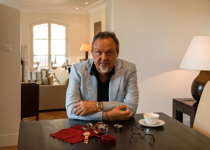 Davide Parmegiani at his holiday home in St Tropez