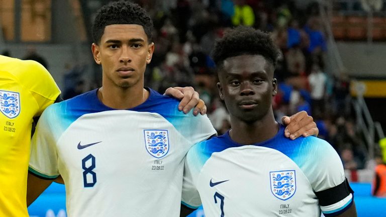 Jude Bellingham (left) and Bukayo Saka were nominated for the Kopa young player trophy