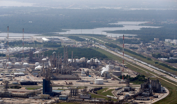 Aerial view of the Houston Ship Channel