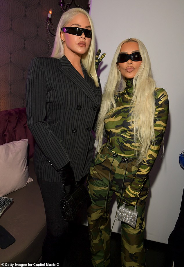 Double trouble! Kim posed alongside influencer Olivia Pierson