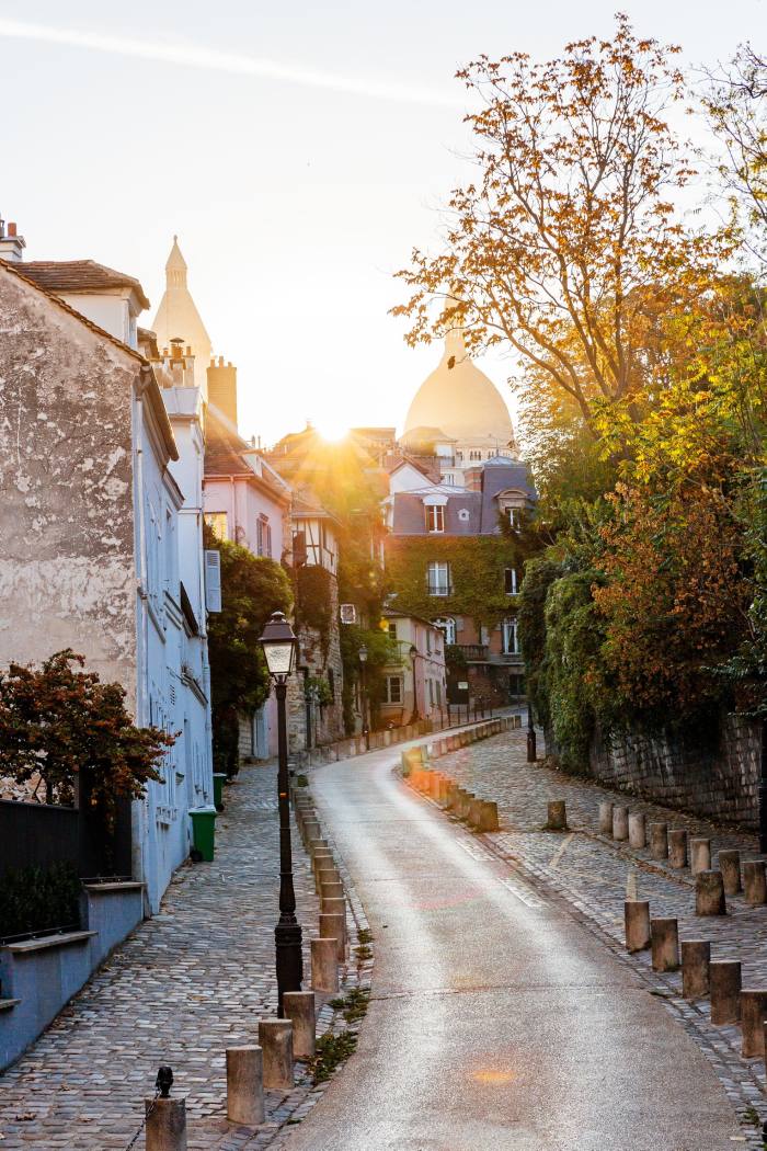 A view of classic Montmartre at dawn