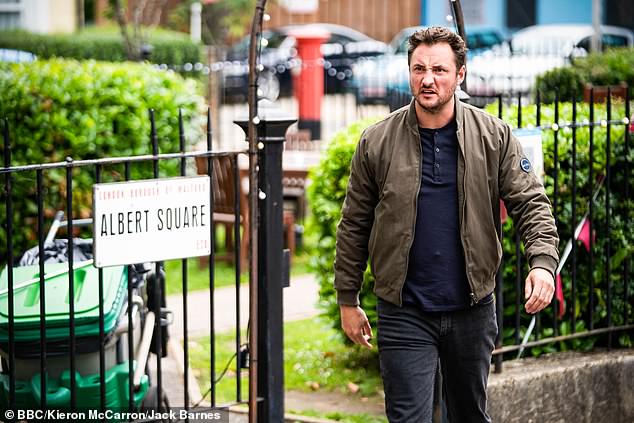 Reflecting: James started in Albert Square as Martin Fowler (pictured) in October 2014 and has been a prominent face on the hit BBC One soap