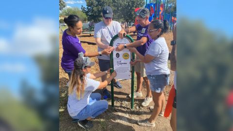 The city of Uvalde, Archewell Foundation and KABOOM! unveiled a new playground designed to help the community recover after the tragedy in May. 