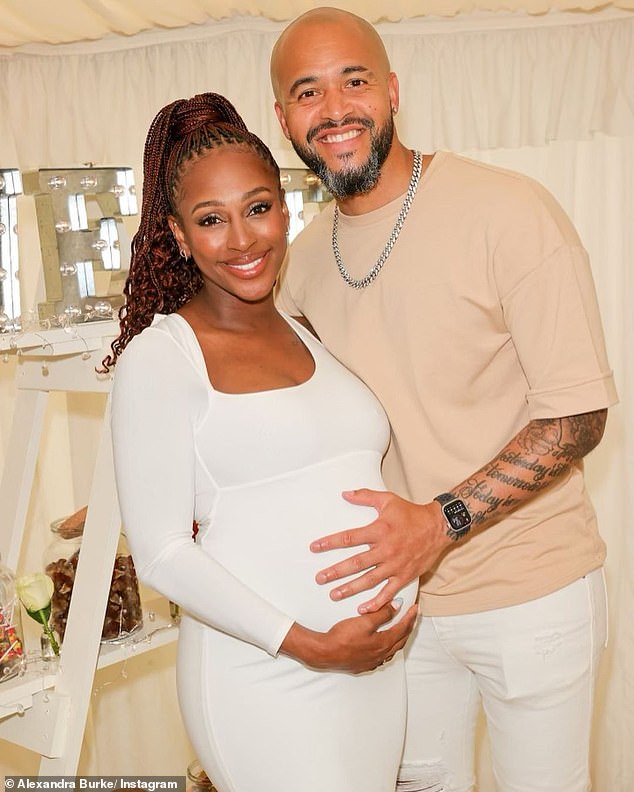 Adorable: The singer, 33, who welcomed her first child with partner Darren Randolph in July, revealed the presenter, 51, supported her through her pregnancy