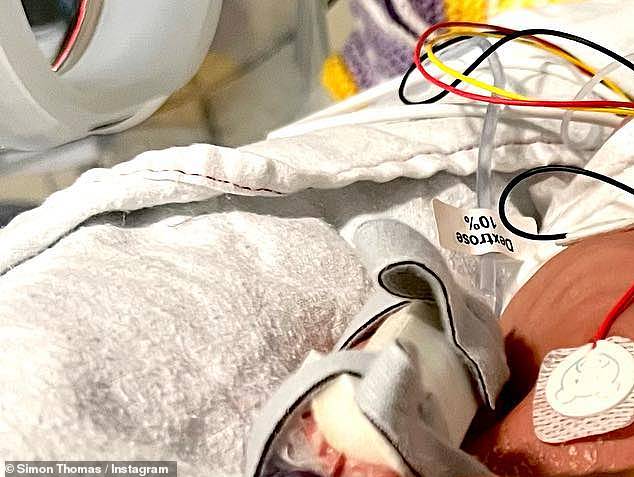 Difficulties: The presenter, 49, took to Instagram on Wednesday to announce that they had welcomed a baby daughter following a 'fear filled' labour the day before