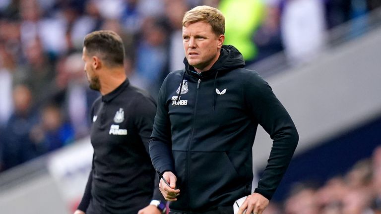 Eddie Howe at the Tottenham Hotspur Stadium