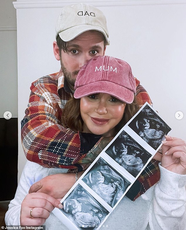 Congratulations! Hollyoaks star Jessica Fox has revealed she's expecting her first child with her husband Nicholas Willes