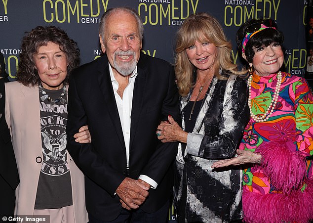 Man of the hour: Many of the night's attendees posed with Schlatter at the event, put on by The National Comedy Center