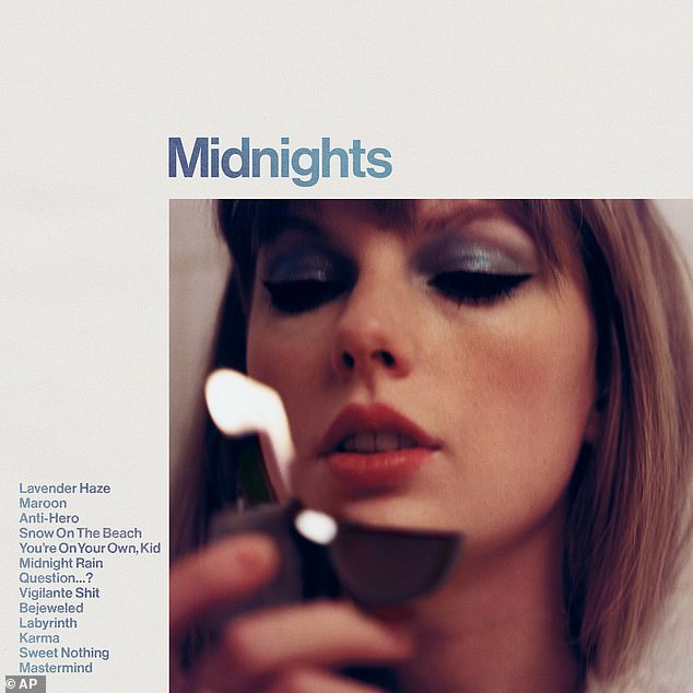 Chart topper: The album's position on the Billboard 200 albums chart will be revealed next month. If Midnights debuts at number one, it will mark Swift’s 11th chart-topping album