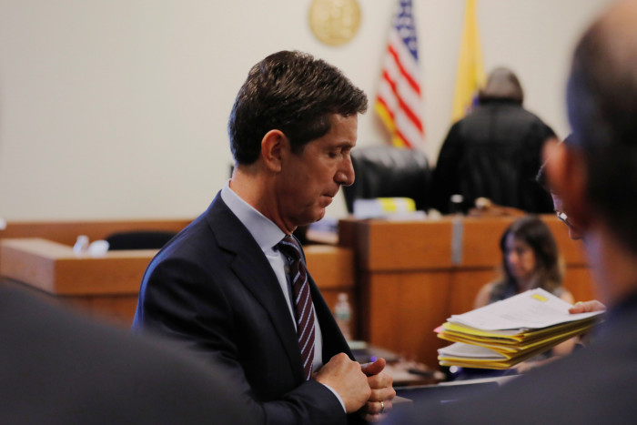 Former J&J chief executive Alex Gorsky in the New Jersey Supreme Court in 2020. The company utilised the ‘Texas two-step’ after claims its baby talcum powder caused cancers