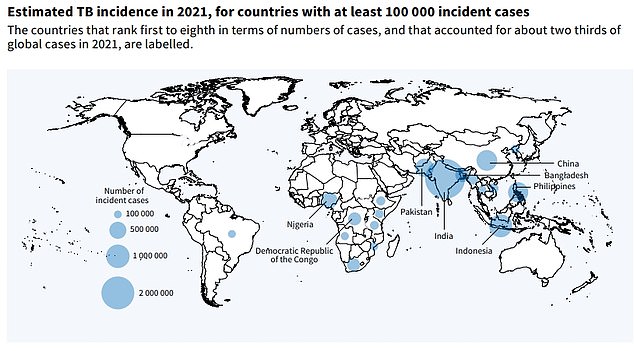 TB mostly affects adults, especially those who are malnourished, HIV-positive, or have other conditions and about 95 per cent of cases are reported in developing countries