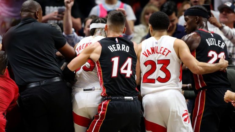 NBA: Two players ejected in scuffle between Miami Heat and the Toronto Raptors