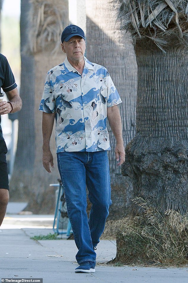 Bruce Willis steps out for a coffee in Los Angeles amid his battle with brain condition aphasia