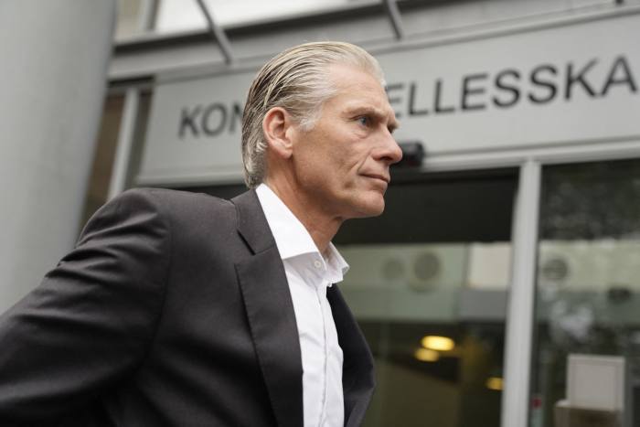 Thomas Borgen arrives at court in Lyngby, Denmark