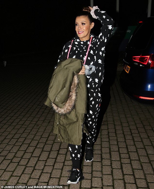 Exhausted Kym Marsh cuts a casual figure as she returns to her hotel after Strictly performance