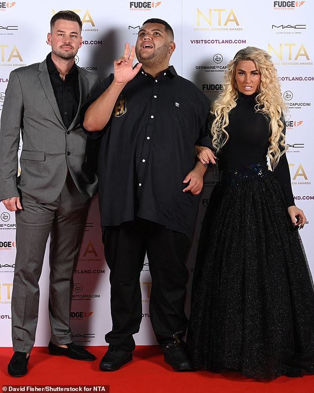 National Television Awards 2022: Katie Price attends with her son Harvey and fiancé Carl Woods