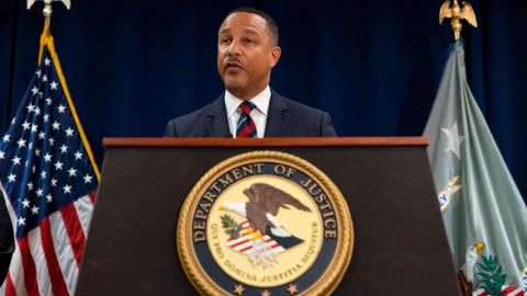 US Attorney Breon Peace speaking in a news conference in New York on Oct 18, 2022.