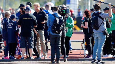 The Sussexes were accompanied by a film crew during a visit to The Hague, Netherlands in April.