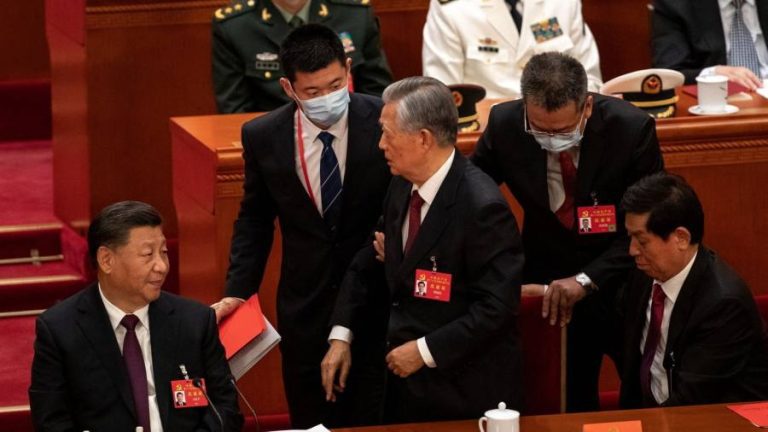 Exit of former Chinese president overshadows Xi Jinping’s triumph