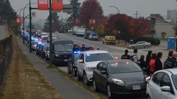 First responders pay tribute to B.C. RCMP officer killed in line of duty