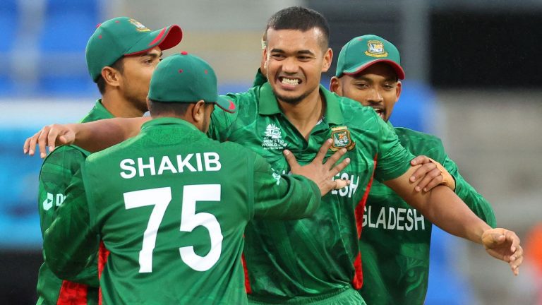 Taskin Ahmed the star as Bangladesh beat Netherlands by nine runs at T20 World Cup | Cricket News