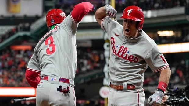 Phillies erase 5-run deficit, stun Astros in 10th inning to win World Series opener