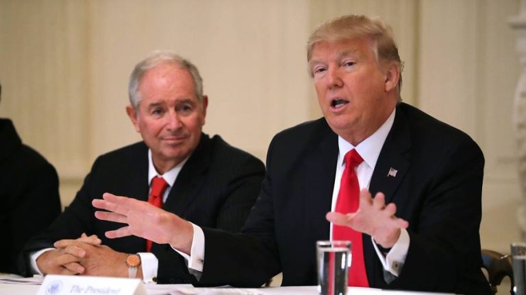 Blackstone’s Schwarzman says he will not support Donald Trump presidential bid