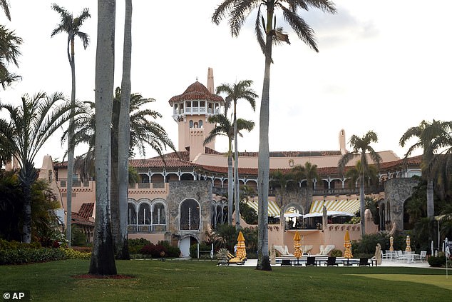 On Tuesday night, as the results of the critical US midterm elections pour in, former President Donald Trump will host a celebratory dinner at his Florida mansion (pictured) for his closest supporters and biggest donors ¿ which one has described as 'a second coronation'