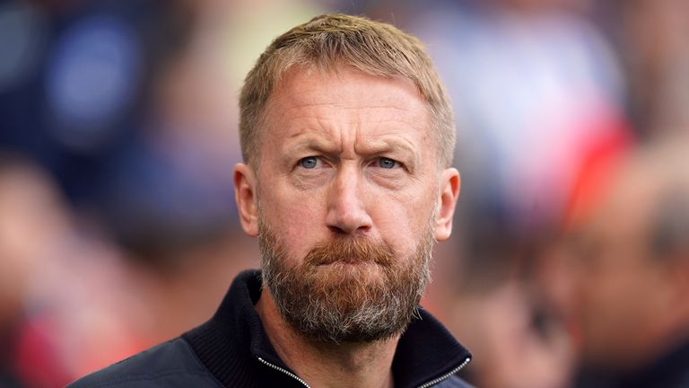 Chelsea manager Graham Potter during the Premier League match at the Amex Stadium, Brighton. 