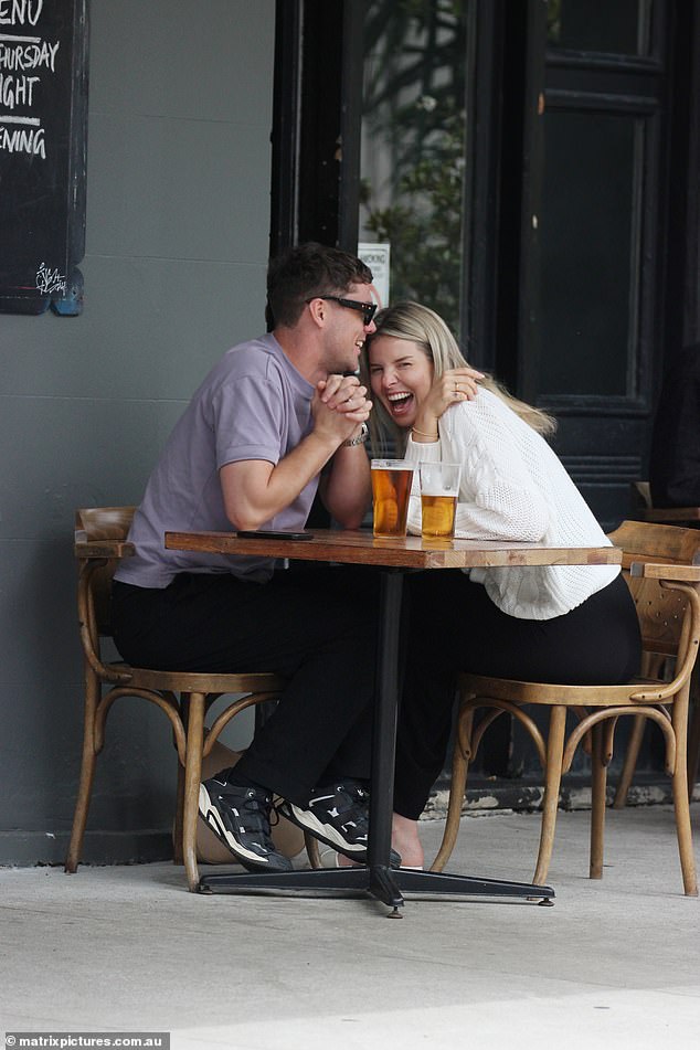 'They were all over each other, and she didn't even seem to notice Jackson was just a few feet away in the same venue,' an onlooker told Daily Mail Australia