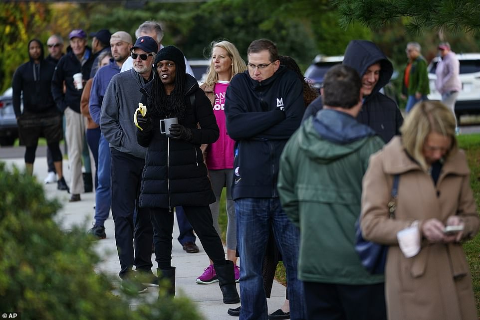 RYDAL, PENNSYLVANIA: Images from all along America's East show long lines of voters already waiting to cast their ballots on Election Day