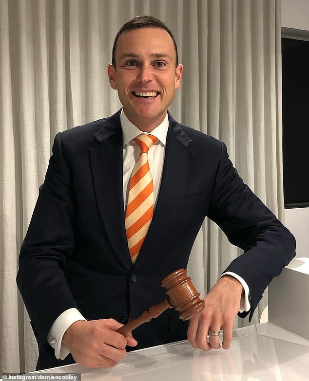 The Block auctioneer Damien Cooley (pictured) said on Monday that Dylan and Jenny can expect a sale somewhere in the range of $4.3million to $4.8million