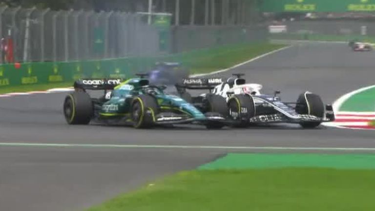 Gasly reached 10 penalty points after this incident with Lance Stroll at the Mexico City GP