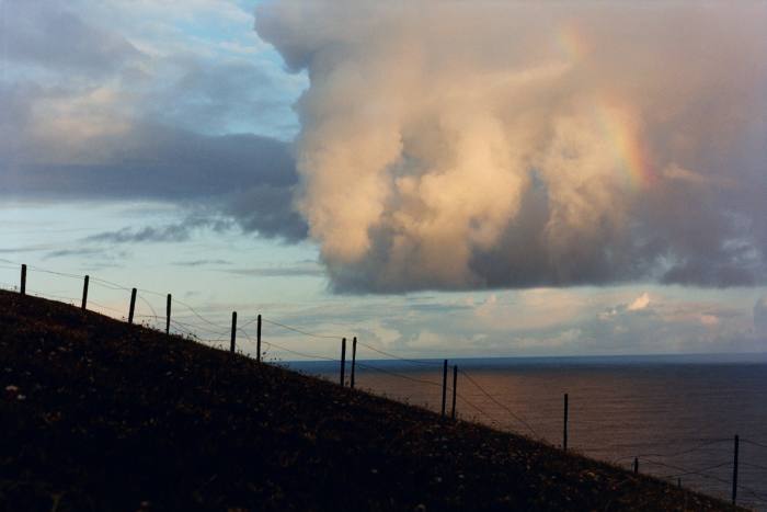 Clouds over Fair Isle, where Mati Ventrillon knits her sweaters