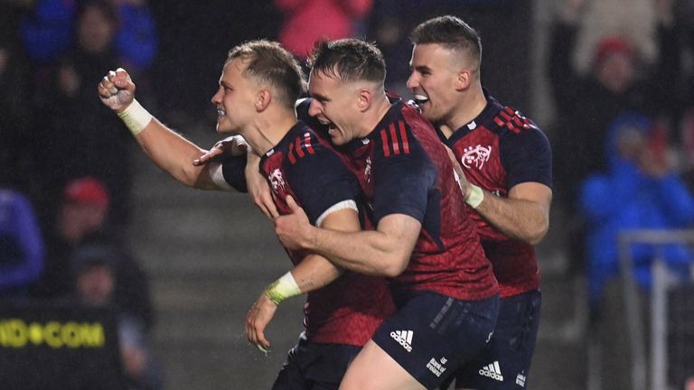 Mike Haley scored early in the second half for Munster's third try 